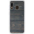 Black Painted Wood Galaxy A20 Clear Case